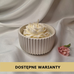 Świeca Sojowa w gipsowej formie – Piwonia w Gipsie IV – akcandle