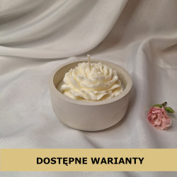 Świeca Sojowa w gipsowej formie – Piwonia w Gipsie V – akcandle