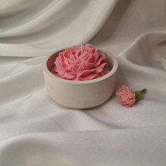 Świeca Sojowa w gipsowej formie – Piwonia w Gipsie V – akcandle