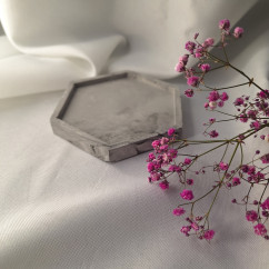 Galanteria gipsowa – Podstawka Sześciokątna – akcandle