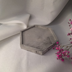 Galanteria gipsowa – Podstawka Sześciokątna – akcandle