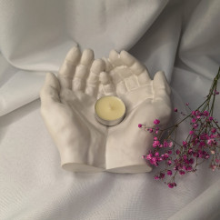 Galanteria gipsowa – Dłonie – akcandle