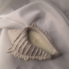 Świeca Sojowa w gipsowej formie – Muszla L – akcandle