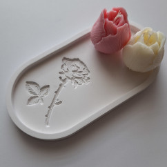 Galanteria gipsowa – Podstawka z Przetłoczeniem – akcandle