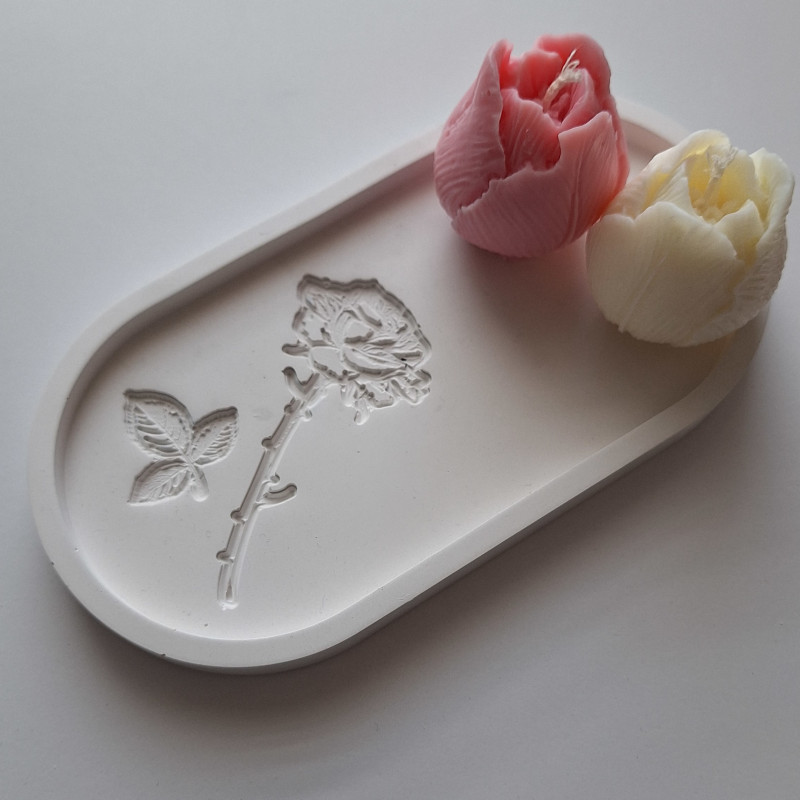 Galanteria gipsowa – Podstawka z Przetłoczeniem – akcandle