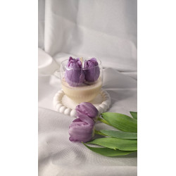 Świeca Sojowa w szklanej formie – Tulipan I – akcandle