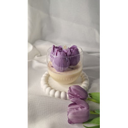 Świeca Sojowa w szklanej formie – Tulipan I – akcandle