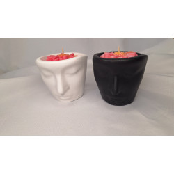 Świeca Sojowa w gipsowej formie – Face – akcandle