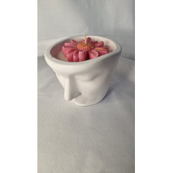 Świeca Sojowa w gipsowej formie – Face – akcandle