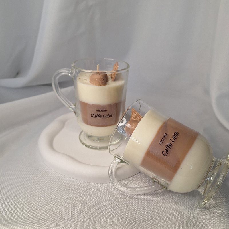 Świeca Sojowa w szklanej formie – Deser Caffe Latte – akcandle