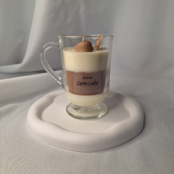 Świeca Sojowa w szklanej formie – Deser Caffe Latte – akcandle