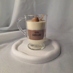 Świeca Sojowa w szklanej formie – Deser Caffe Latte – akcandle