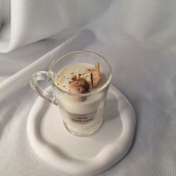 Świeca Sojowa w szklanej formie – Deser Caffe Latte – akcandle