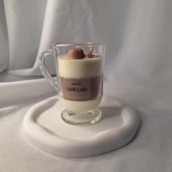 Świeca Sojowa w szklanej formie – Deser Caffe Latte – akcandle