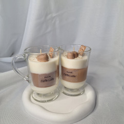 Świeca Sojowa w szklanej formie – Deser Caffe Latte – akcandle