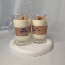 Świeca Sojowa w szklanej formie – Deser Caffe Latte – akcandle